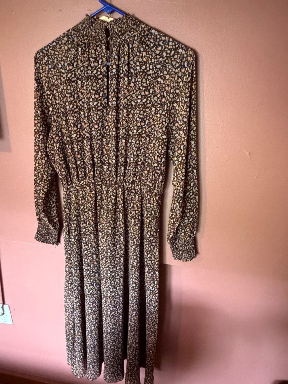 Madewell Georgette Smocked-Neck Midi Dress in Folktale Paisley